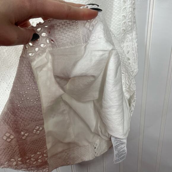 J. Crew Women's White Short Sleeve Crew Neck Lace Dress Size 0 - Picture 4 of 8